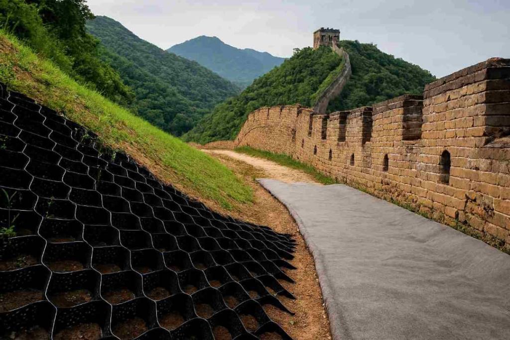 نقش ژئوسنتتیک‌ها در حفاظت از میراث طبیعی و تاریخی