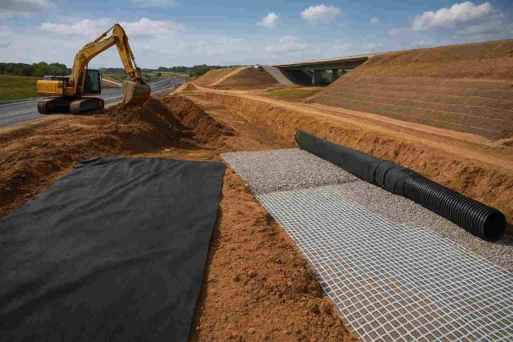هفت کاربرد نوآورانه ژئوسنتتیک‌ها در پروژه‌های حمل‌ونقل و زیرساخت‌های عمرانی 