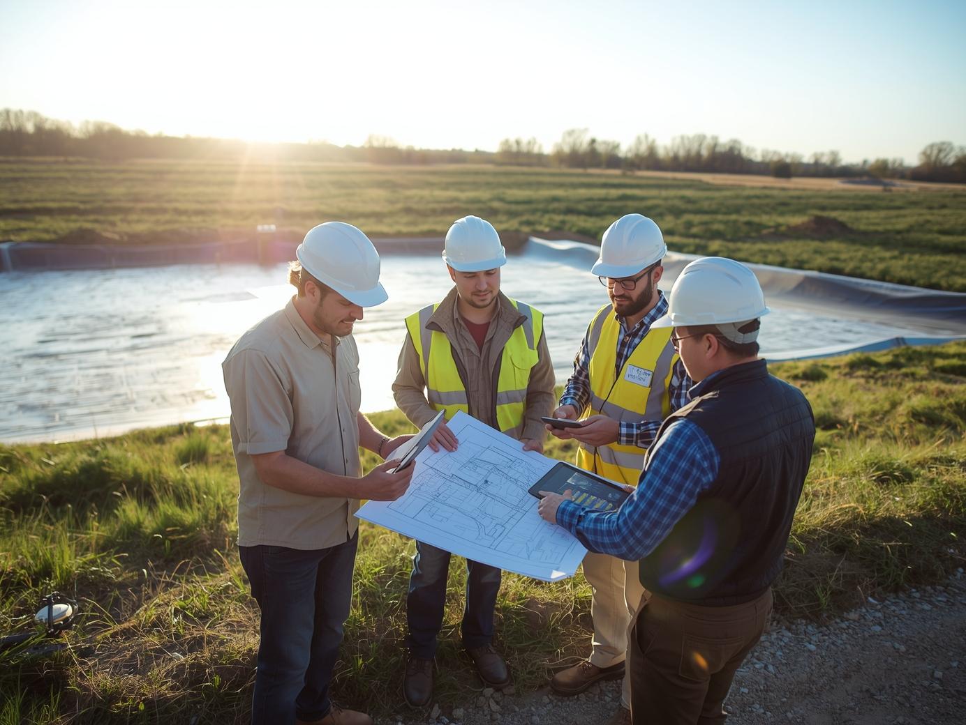 پروژه عایق بندی استخر ژئوممبران با مقاومت ژئوتکستایل اردستان 1395