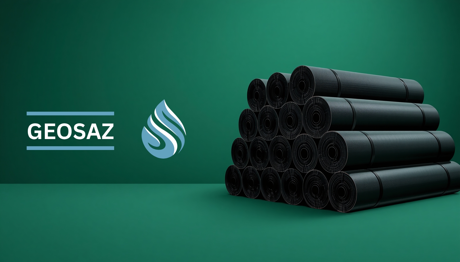 تولیدکننده مستقیم ژئوممبران قزوین - رول‌های ورق ژئوممبران HDPE در انبار مرکزی ژئوساز